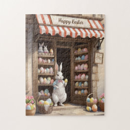 Happy Easter Bunny Egg Market Waterverf Legpuzzel