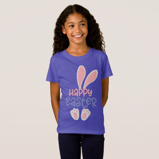 Happy Easter Bunny Egg Religieus ontwerp Grappig k T-shirt (Voorkant volledig)