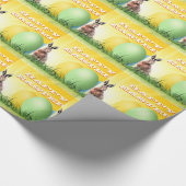 HAPPY EASTER - Bunny & Eggs Cadeaupapier (Hoek)