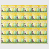 HAPPY EASTER - Bunny & Eggs Cadeaupapier (Vlak)