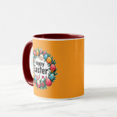 Happy Easter – Bunny & Eggs Illustration caneca Mok (Voorkant links)