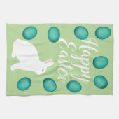 Happy Easter Bunny & Eggs Theedoek (Horizontaal)