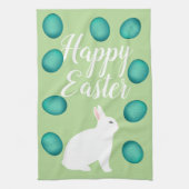 Happy Easter Bunny & Eggs Theedoek (Verticaal)