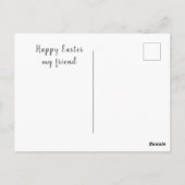 Happy Easter bunny, eierontwerp Briefkaart (Achterkant)