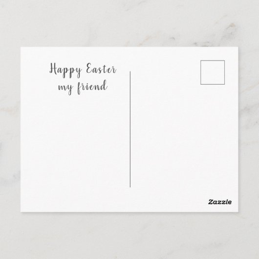 Happy Easter bunny, eierontwerp Briefkaart (Achterkant)