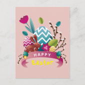 Happy Easter bunny, eierontwerp Briefkaart (Voorkant)
