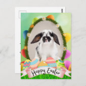 Happy Easter bunny, eierontwerp Briefkaart (Voorkant / Achterkant)