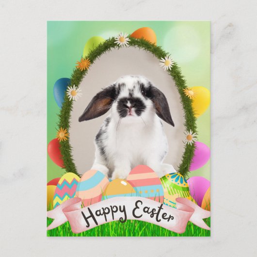 Happy Easter bunny, eierontwerp Briefkaart (Voorkant)
