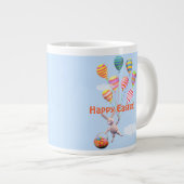 Happy Easter Bunny en Balloons Grote Koffiekop (Voorkant rechts)