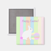 Happy Easter Bunny en Eggs Magneet (Voorkant / Achterkant)