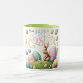 Happy Easter Bunny en Eggs Mok
