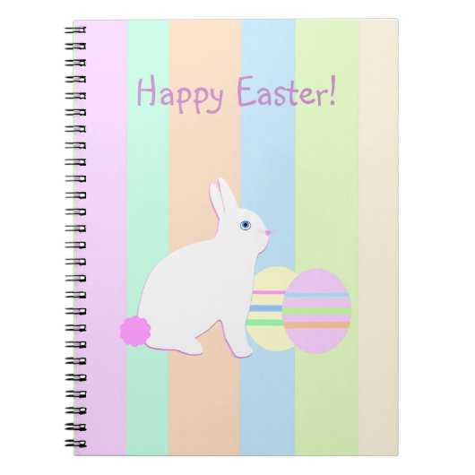 Happy Easter Bunny en Eggs Notitieboek (Voorkant)