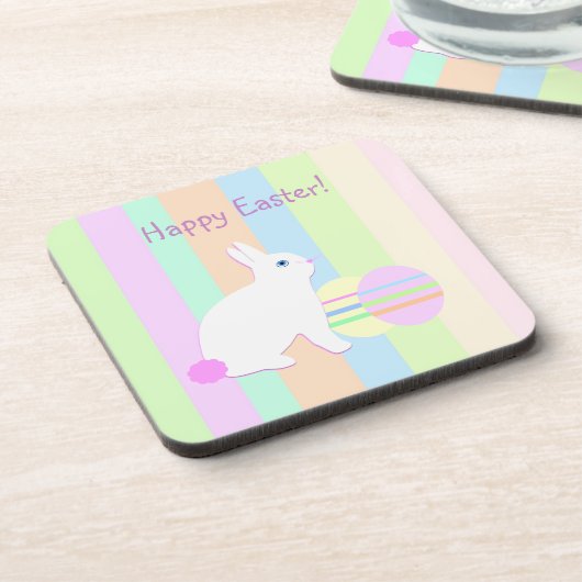 Happy Easter Bunny en Eggs Onderzetter (Linkerzijde)