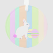 Happy Easter Bunny en Eggs Ornament (achterkant)