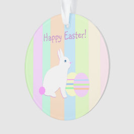 Happy Easter Bunny en Eggs Ornament