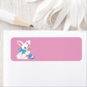 Happy Easter Bunny en gekleurde eieren Etiket (Insitu)