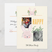 Happy Easter Bunny Family Foto Feestdagenkaart (Voorkant / Achterkant)