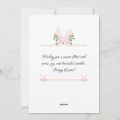 Happy Easter Bunny Family Foto Feestdagenkaart (Achterkant)