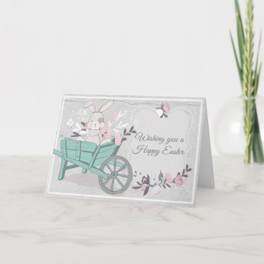 Happy Easter Bunny Feestdagen Kaart (Voorkant)