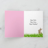 Happy Easter Bunny Feestdagen Kaart (Binnen)