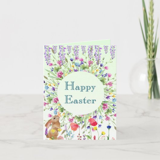 Happy Easter Bunny Feestdagen Kaart (Voorkant)