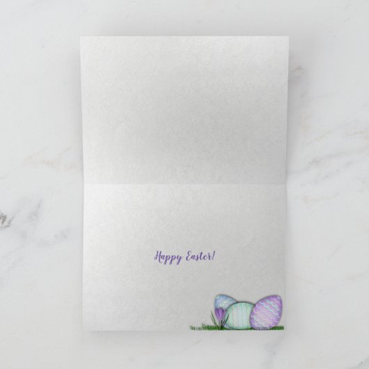 Happy Easter Bunny Feestdagen Kaart (Binnen)