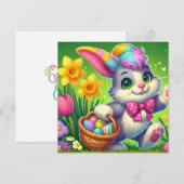 Happy Easter Bunny Feestdagenkaart (Voorkant / Achterkant)