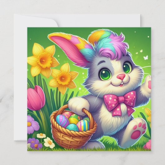 Happy Easter Bunny Feestdagenkaart (Voorkant)