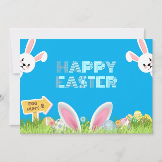 Happy Easter Bunny Feestdagenkaart (Voorkant)