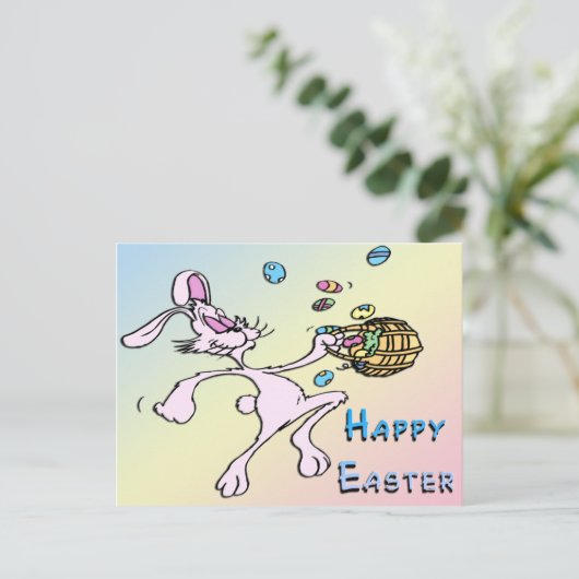 Happy Easter Bunny Feestdagenkaart (Staand voorkant)