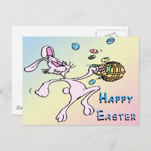 Happy Easter Bunny Feestdagenkaart (Voorkant / Achterkant)