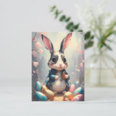 Happy Easter Bunny Feestdagenkaart (Staand voorkant)