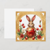Happy Easter Bunny Feestdagenkaart (Voorkant / Achterkant)