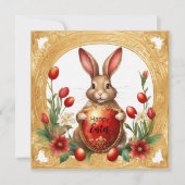 Happy Easter Bunny Feestdagenkaart (Voorkant)