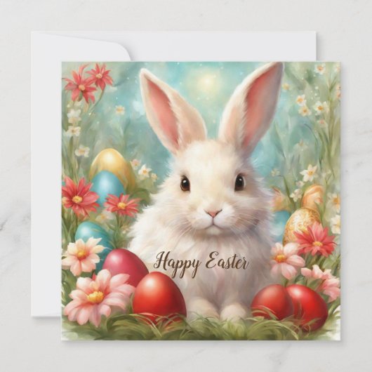 Happy Easter bunny Feestdagenkaart (Voorkant)