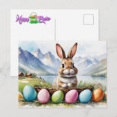 Happy Easter Bunny Feestdagenkaart (Voorkant / Achterkant)