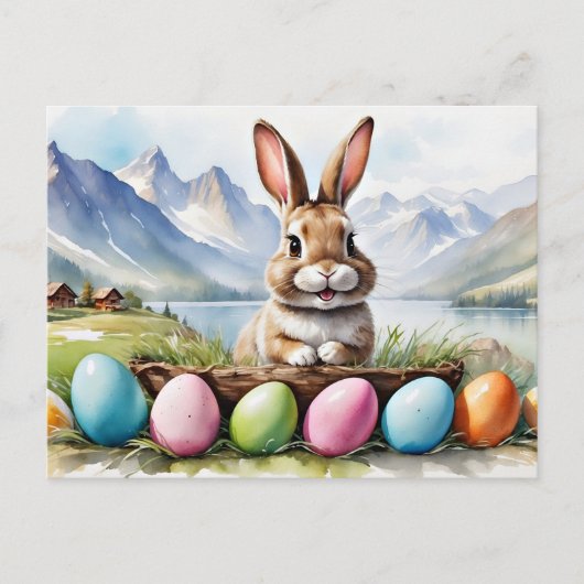 Happy Easter Bunny Feestdagenkaart (Voorkant)