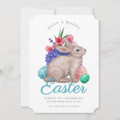 Happy Easter Bunny  Flat Holiday Kaart (Voorkant)