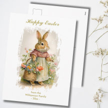 Happy Easter  Bunny Florals - aangepaste tekst