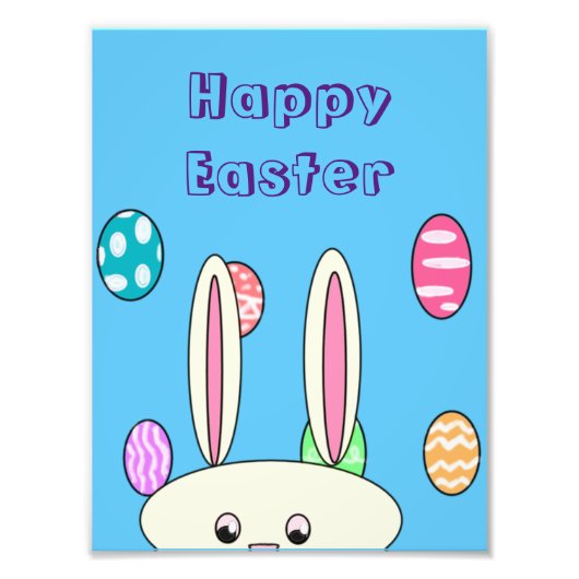 Happy Easter Bunny Foto Afdruk (Voorkant)