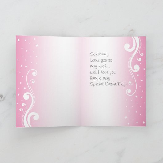 Happy Easter Bunny Fun Feestdagen Kaart (Binnen)