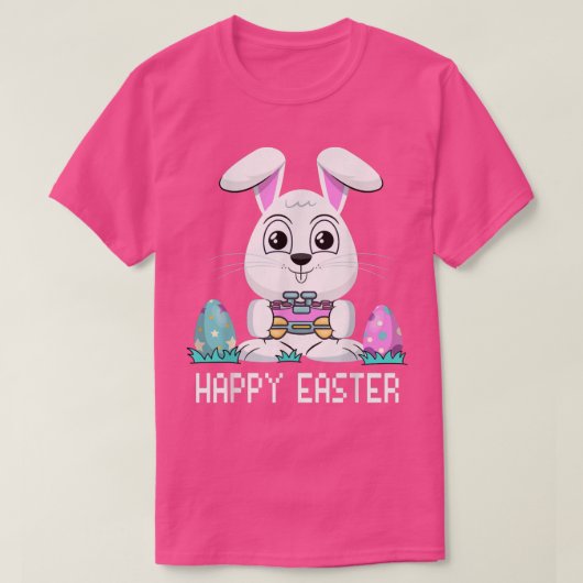 Happy Easter Bunny Gaming Controller Eggs Video Ga T-shirt (Design voorkant)