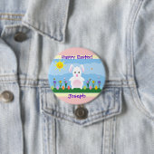 Happy Easter Bunny, gepersonaliseerd Ronde Button 7,6 Cm (In situ)