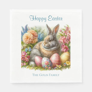 Happy Easter Bunny, gepersonaliseerd Servet
