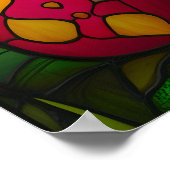 Happy Easter Bunny Glas in lood Religie Poster (Hoek)