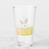 Happy Easter Bunny Glass Glas (Achterkant)