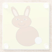 Happy Easter Bunny Glass Onderzetter (Achterkant)