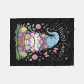 Happy Easter Bunny Gnome Knuffel Easter Eggs Gnome Fleece Deken (Voorkant (Horizontaal))