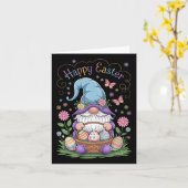 Happy Easter Bunny Gnome Knuffel Easter Eggs Gnome Kaart (Gele Bloem)