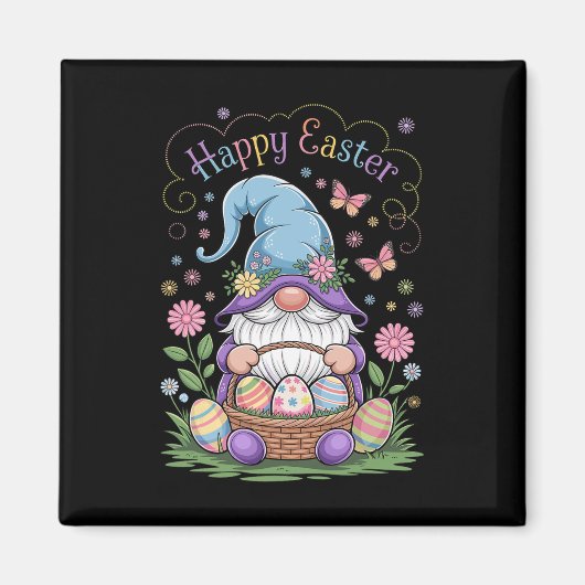 Happy Easter Bunny Gnome Knuffel Easter Eggs Gnome Magneet (Voorkant)
